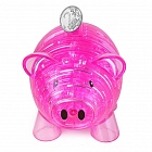 3D пазл головоломка 3D пазл головоломка Crystal Puzzle Копилка хрюшка розовая