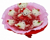 Мишки Love набор для творчества букет из мягких игрушек 7ML