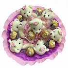 Букет из мягких игрушек с держателями для конфет 7M5KONF