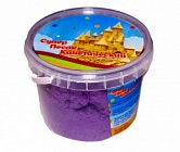 Кинетический Песок Термохромный меняет цвет с фиолетового на синий от тепла рук 0,5 кг в ведерке