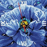 WP303018 Тайна синего мака - алмазные часы - COLOR KIT