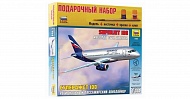 Сборная модель Региональный пассажирский авиалайнер Superjet 100 7009П