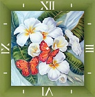 7303001 Бабочки и магнолии - алмазные часы - COLOR KIT
