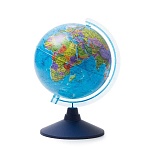Глобус 21см с политической картой Земли, голубая подставка Ке012100177