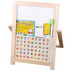 Доска для рисования на подставке Магнитно - маркерная, двусторонняя 44*33,5см (мелки, губка, магниты, маркер) DV-10809