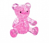 3D пазл головоломка Crystal Puzzle Мишка розовый