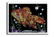Картина из пайеток Золотая рыбка 020