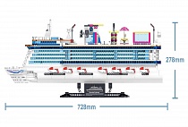 Конструктор Zhe Gao QL1807 Круизный лайнер "Norwegian Asuka" 2446 деталей
