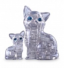 3D пазл головоломка Crystal Puzzle Кошка Серебристая