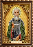 Икона "Святой Проповедник Сергий Радонежский" алмазная живопись - картина стразами