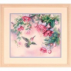 Набор для вышивания крестом Dimensions 13139 "Колибри и фуксии" 35 x 30 см
